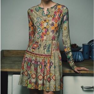 Elegant 100% Silk Hemant and Nandita Pintuck Prima Dress